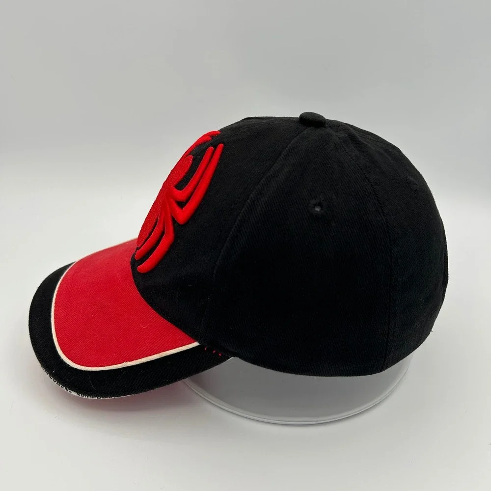 Vintage Marvel Spider-Man Hat Baseball Cap Kids OSFM Black Red Superhero Y2K